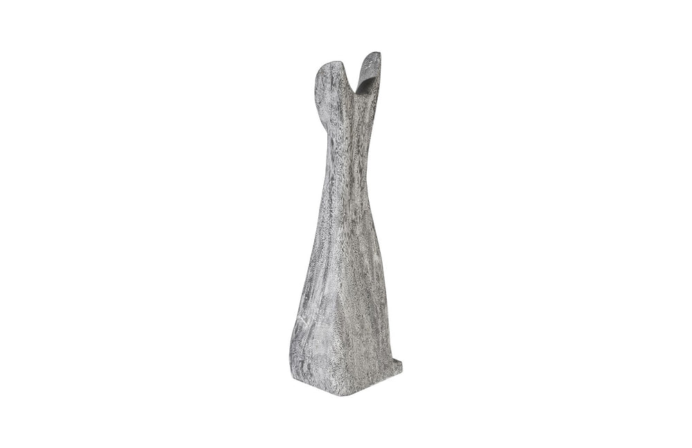 Cat Sculpture, Small, Chamcha Wood, Gray Stone Finish - Phillips Collection - AmericanHomeFurniture