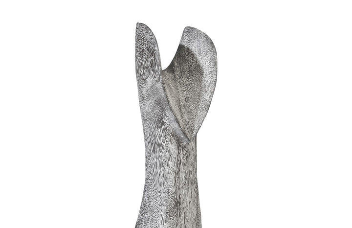 Cat Sculpture, Small, Chamcha Wood, Gray Stone Finish - Phillips Collection - AmericanHomeFurniture