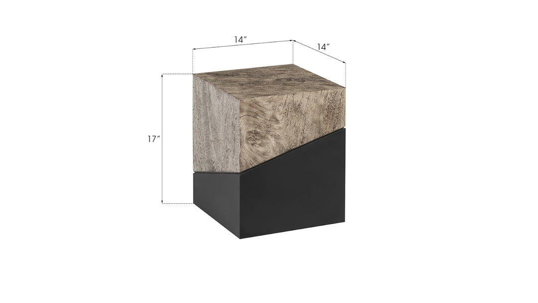 Geometry Stool, Gray Stone - Phillips Collection - AmericanHomeFurniture