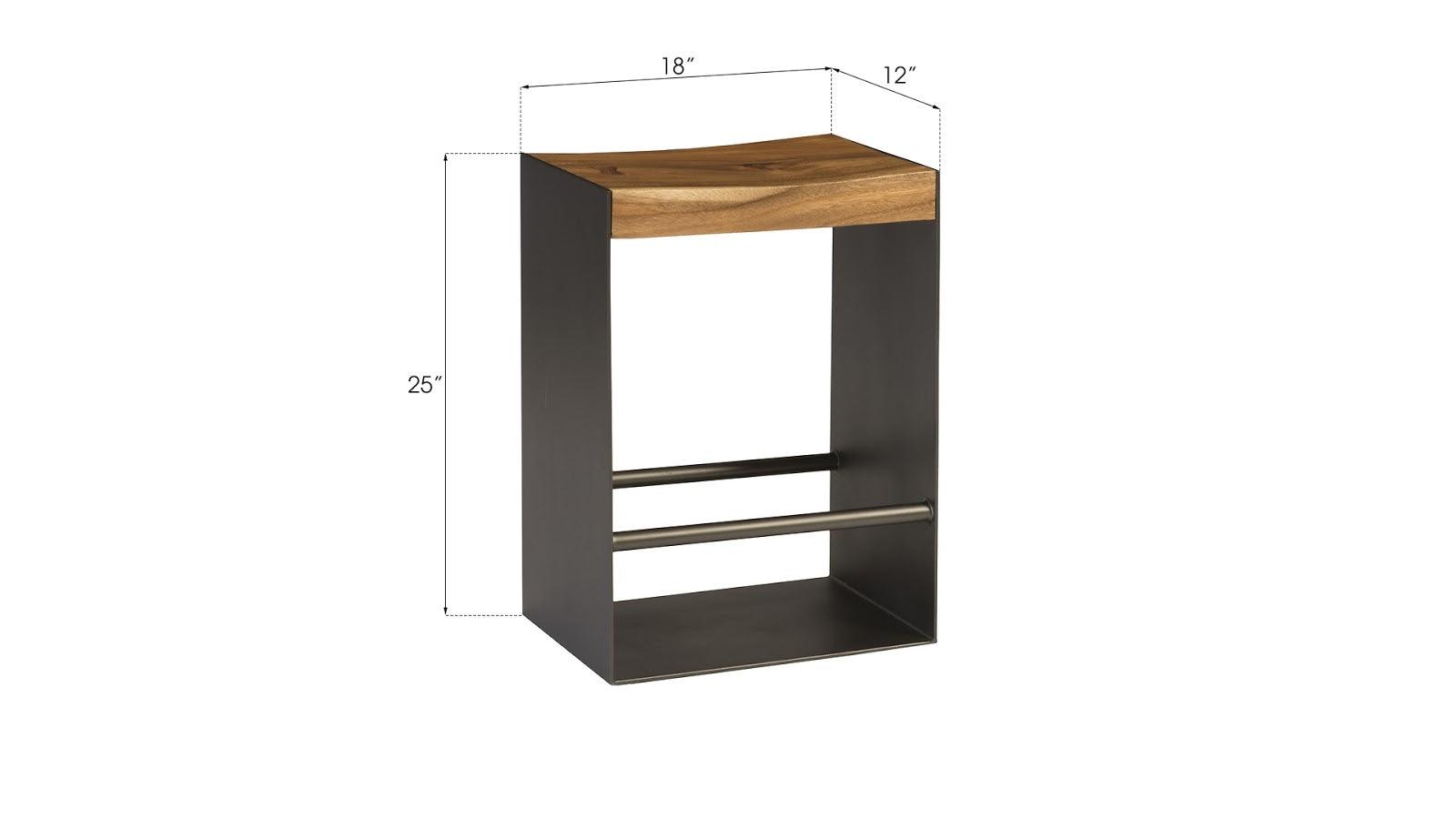 Iron Frame Counter Stool - Thumbnail 2