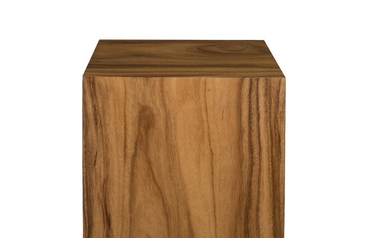 Origins Pedestal, Large, Mitered Chamcha Wood, Natural - Phillips Collection - AmericanHomeFurniture