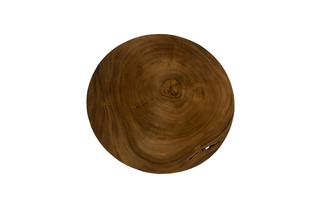 Chuleta Bar Table on Black Metal Base, Chamcha Wood, Natural - Phillips Collection - AmericanHomeFurniture