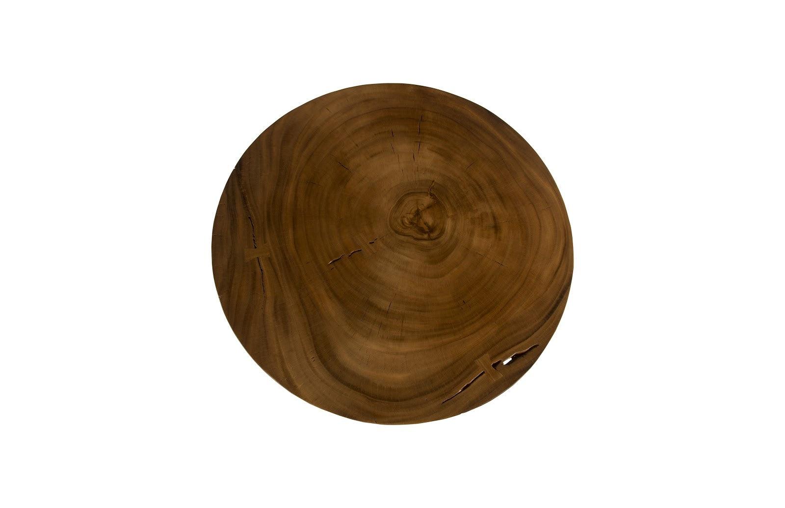 Phillips Collection Chuleta Bar Table on Black Metal Base, Chamcha Wood, Natural BAR + BAR CARTS