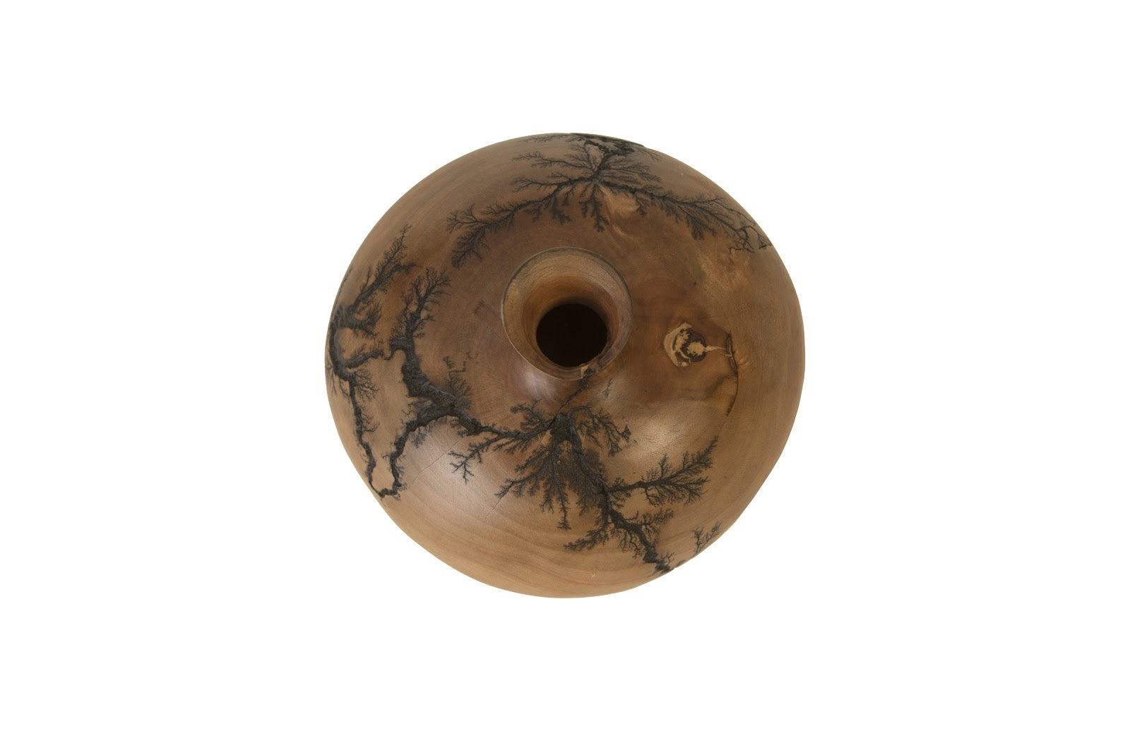 Phillips Collection Lightning Vase, Mango Wood, Short VASES, JARS, + BOTTLES