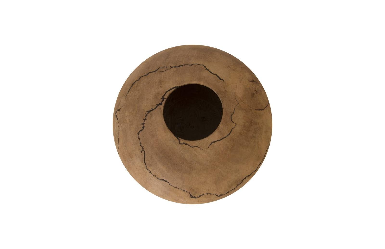Phillips Collection Lightning Vase, Mango Wood, Low 13"-14"Dia VASES, JARS, + BOTTLES