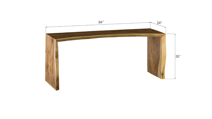 Waterfall Counter Table, Natural - Phillips Collection - AmericanHomeFurniture