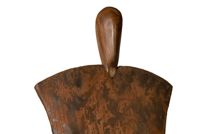 Standing Person on Base, Extra Large, Chamcha Wood, Iron - Phillips Collection - AmericanHomeFurniture