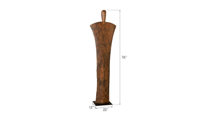 Standing Person on Base, Small, Chamcha Wood, Iron - Phillips Collection - AmericanHomeFurniture