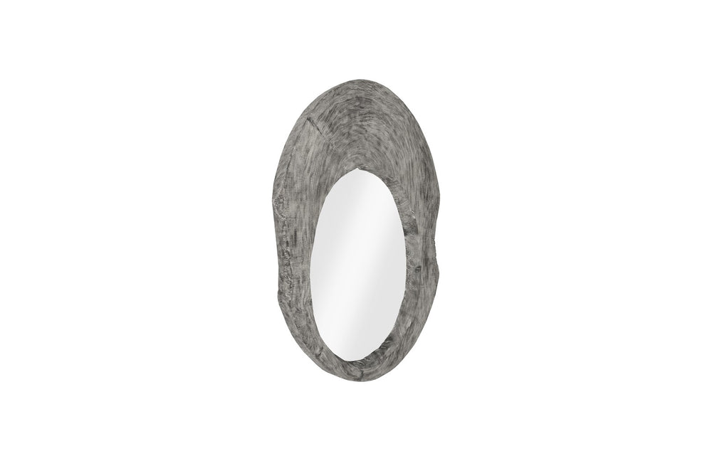 Wood Wall Mirror, Gray Stone, Round - Phillips Collection - AmericanHomeFurniture