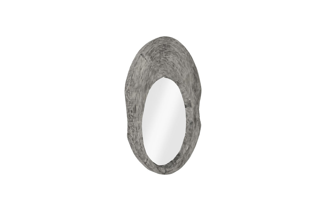 Wood Wall Mirror, Gray Stone, Round - Phillips Collection - AmericanHomeFurniture