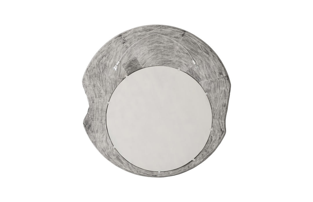 Wood Wall Mirror, Gray Stone, Round - Phillips Collection - AmericanHomeFurniture