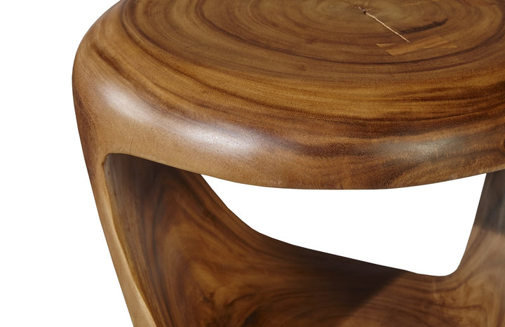Grotto Wood Stool, Chamcha Wood, Natural - Phillips Collection - AmericanHomeFurniture
