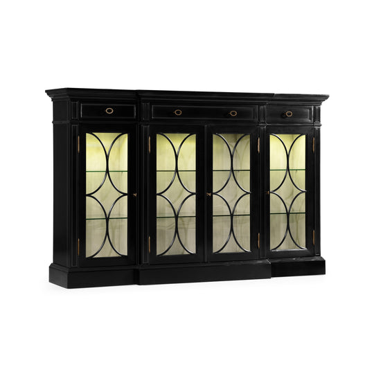Jonathan Charles Traditional Four Door Breakfront Display Cabinet CABINETS