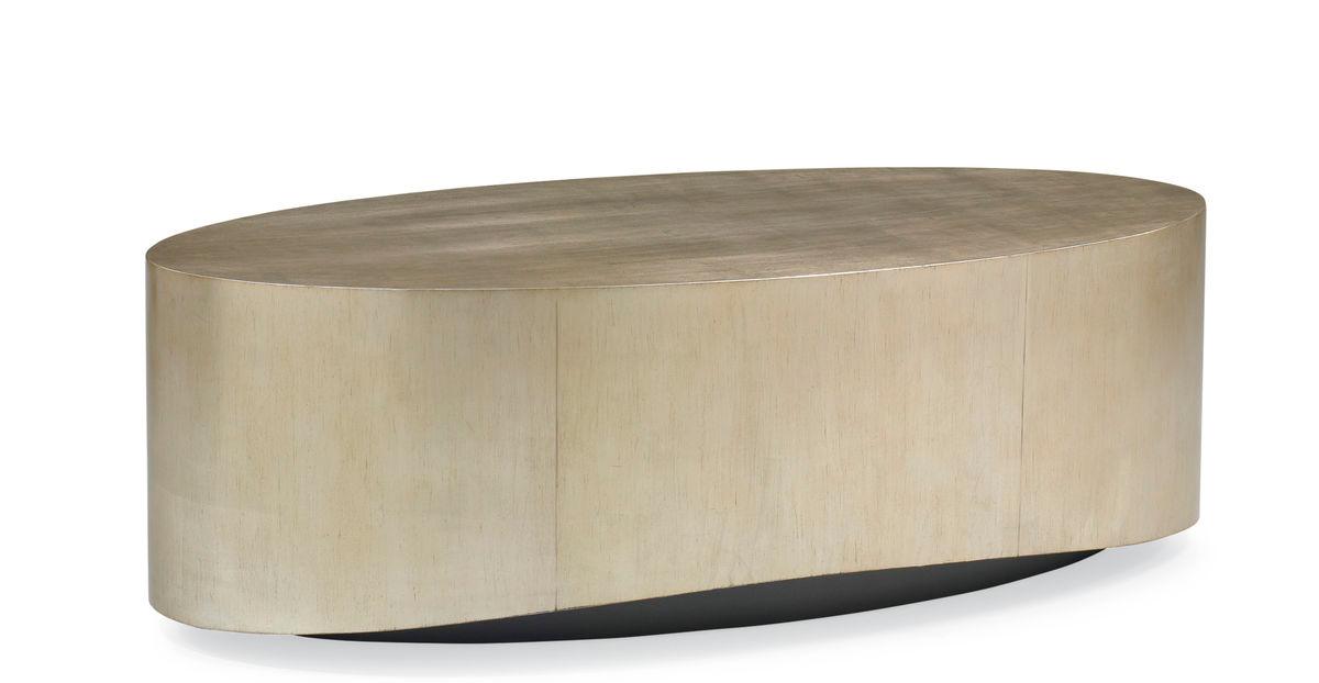 Come Oval Here! Pompeii And Charcoal Oval Cocktail Table