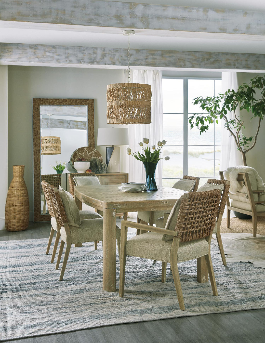 American Home Furniture | Hooker Furniture - Surfrider Rectangle Dining Table with1-18in leaf