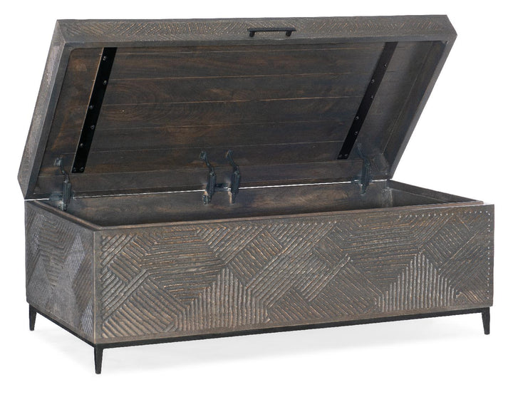 American Home Furniture | Hooker Furniture - Commerce & Market Carved Chest Cocktail Table
