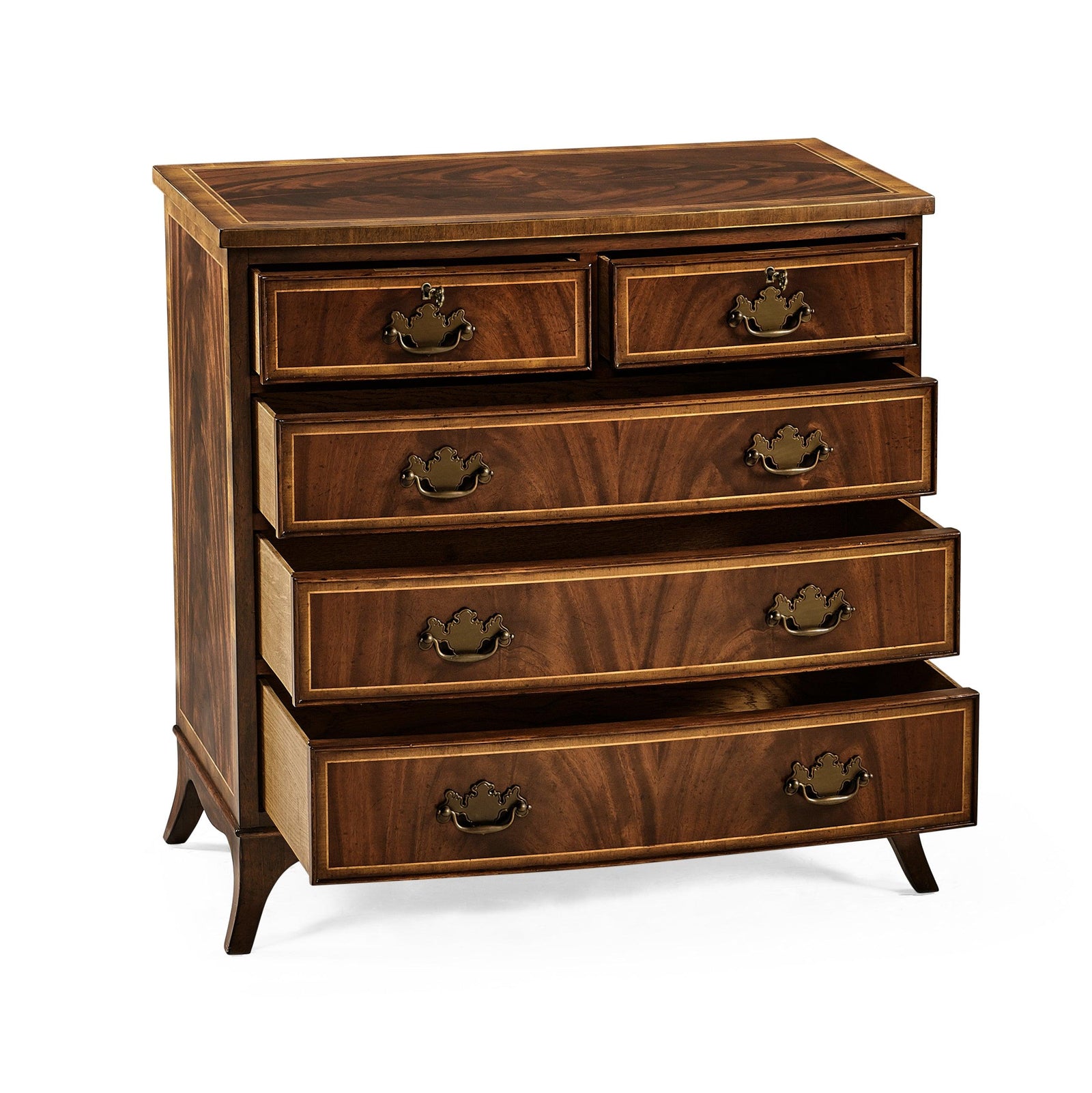 Jonathan Charles Buckingham Mahogany Bedside Chest of Drawers SIDEBOARDS + CREDENZAS