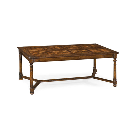 Jonathan Charles Casual Accents Walnut Parquet Oyster Cocktail Table COFFEE TABLES