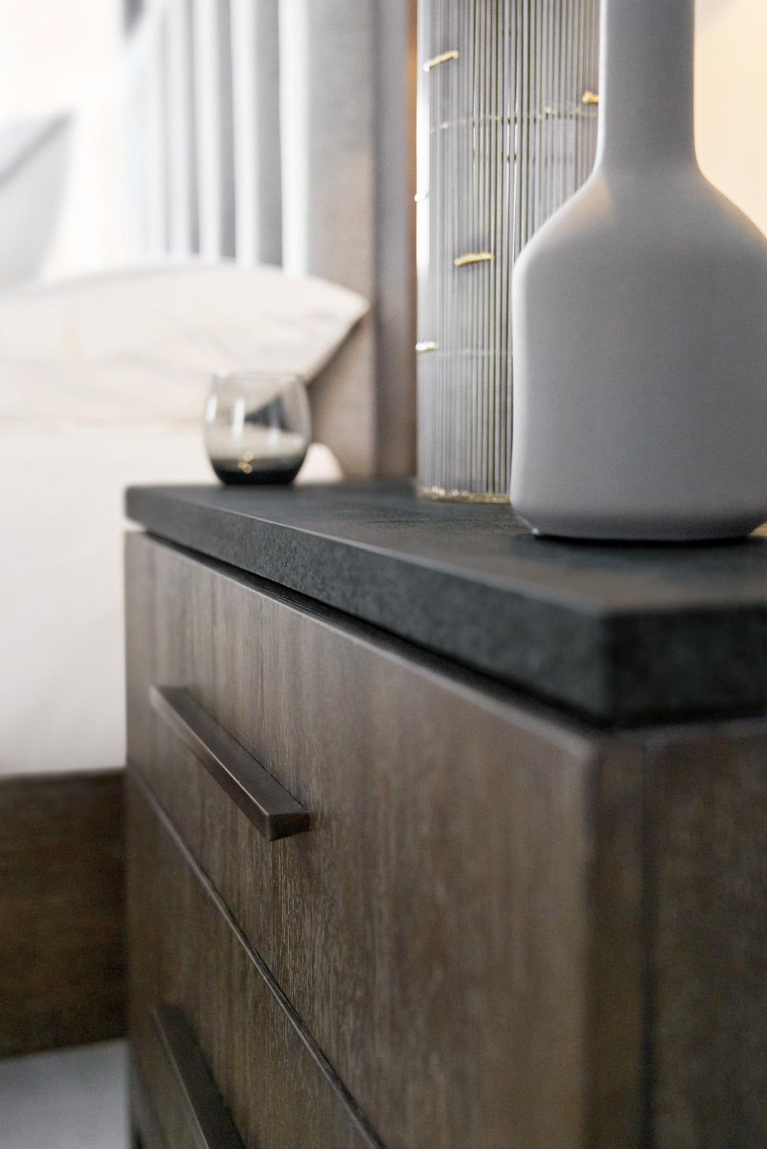 American Home Furniture | Hooker Furniture - Miramar Aventura San Marcos Stone Top Nightstand