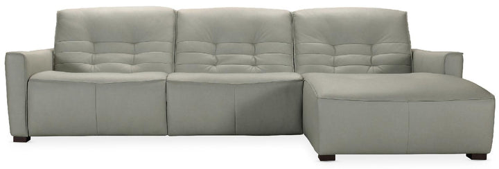 American Home Furniture | Hooker Furniture - Reaux Power Recline Sofa with RAF Chaise with2 Power Recliners