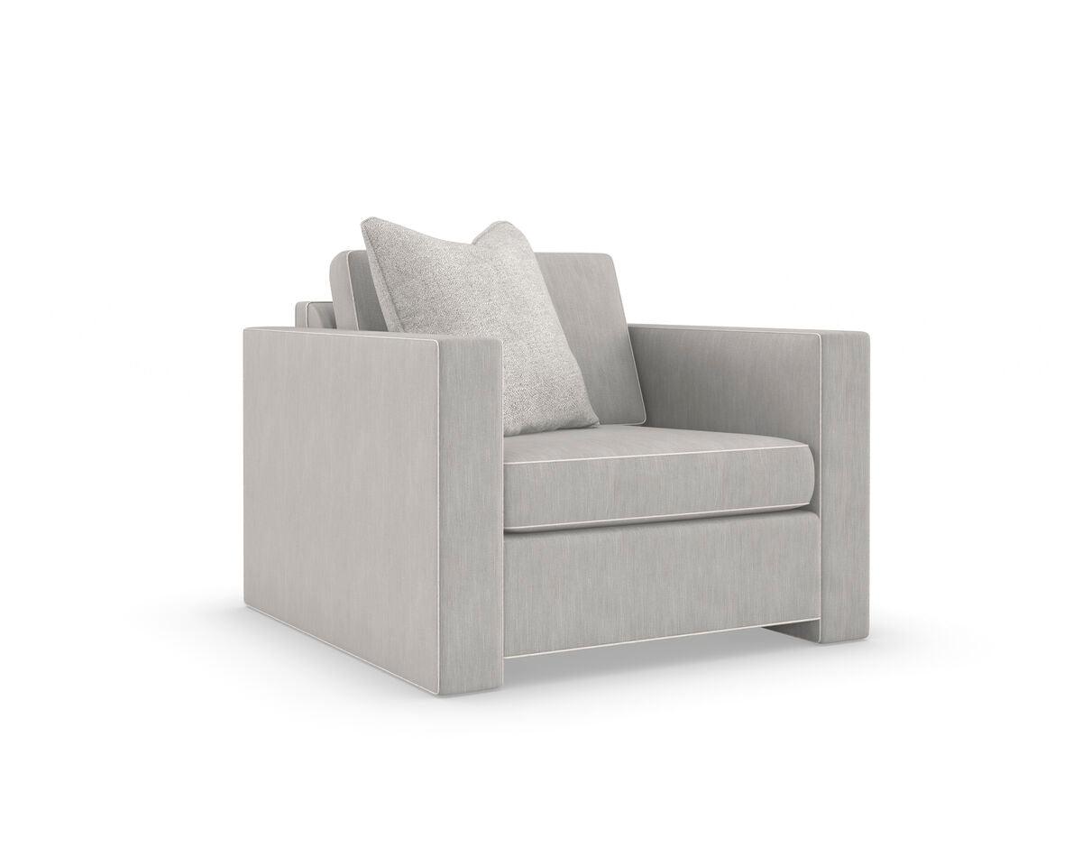 Caracole - Welt Played Chair Gray - UPH-019-0310-B | American Home Furniture