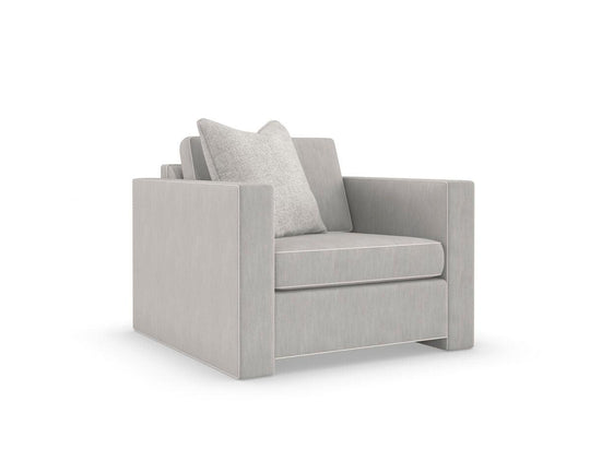Caracole - Welt Played Chair Gray - UPH-019-0310-B | American Home Furniture