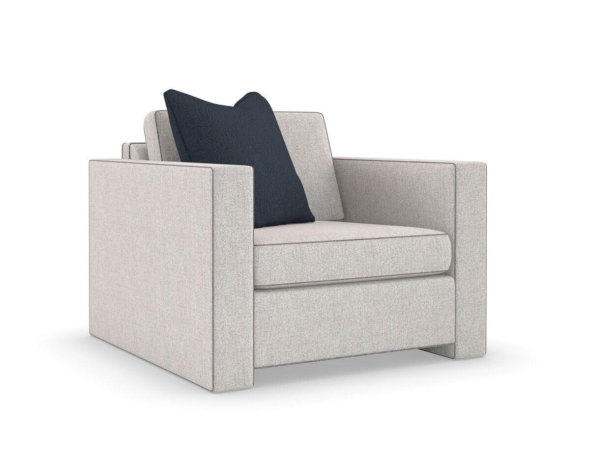 Caracole - Welt Played Chair Beige - UPH-019-0310-C | American Home Furniture
