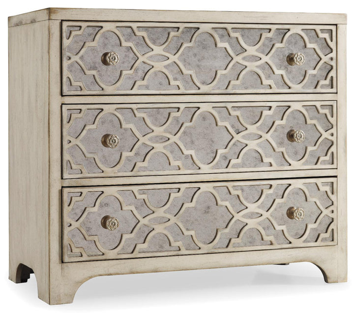 American Home Furniture | Hooker Furniture - Sanctuary Fretwork Chest-Pearl Essence