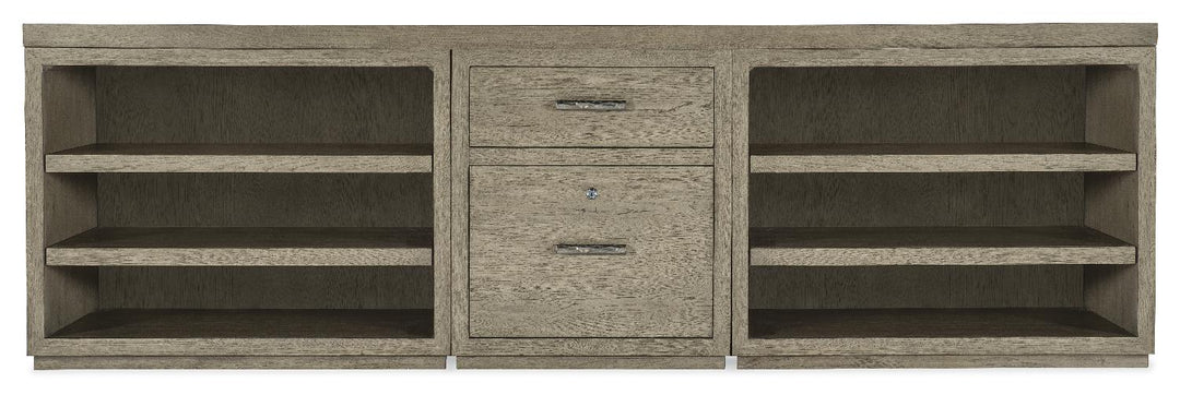 American Home Furniture | Hooker Furniture - Linville Falls 96" Credenza with File and Two Open Desk Cabinets Credenza