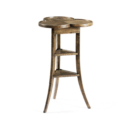 Jonathan Charles Casual Accents Medium Driftwood Trefoil Side Table ACCENT TABLES