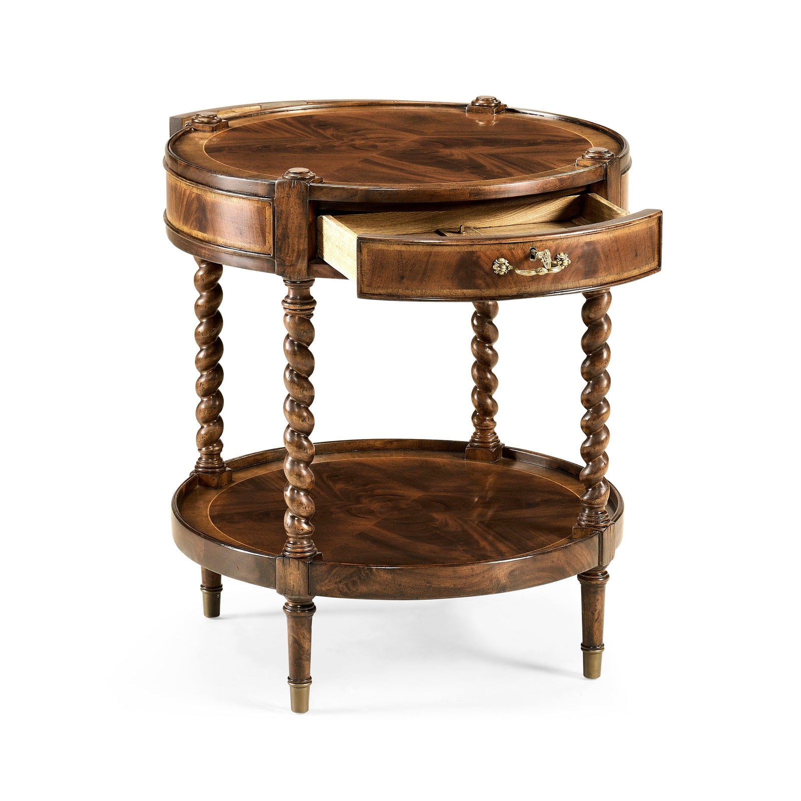 Jonathan Charles Regency Style Mahogany Round Side Table ACCENT TABLES
