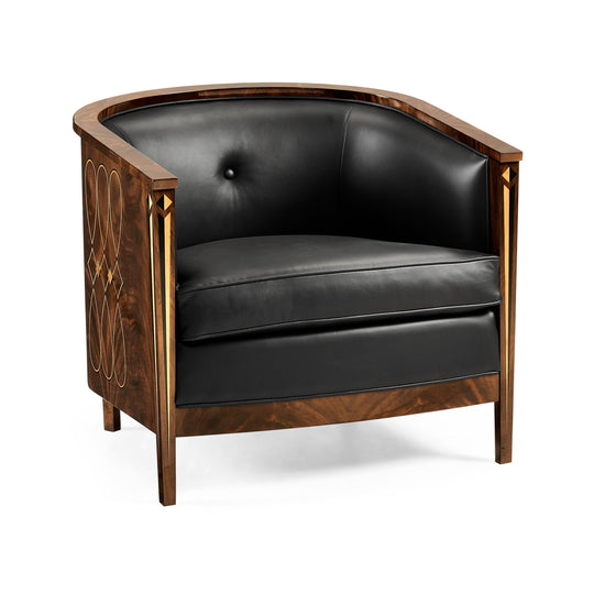 Jonathan Charles Knightbridge Antique Mahogany Tub Chair ACCENT + LOUNGE CHAIRS