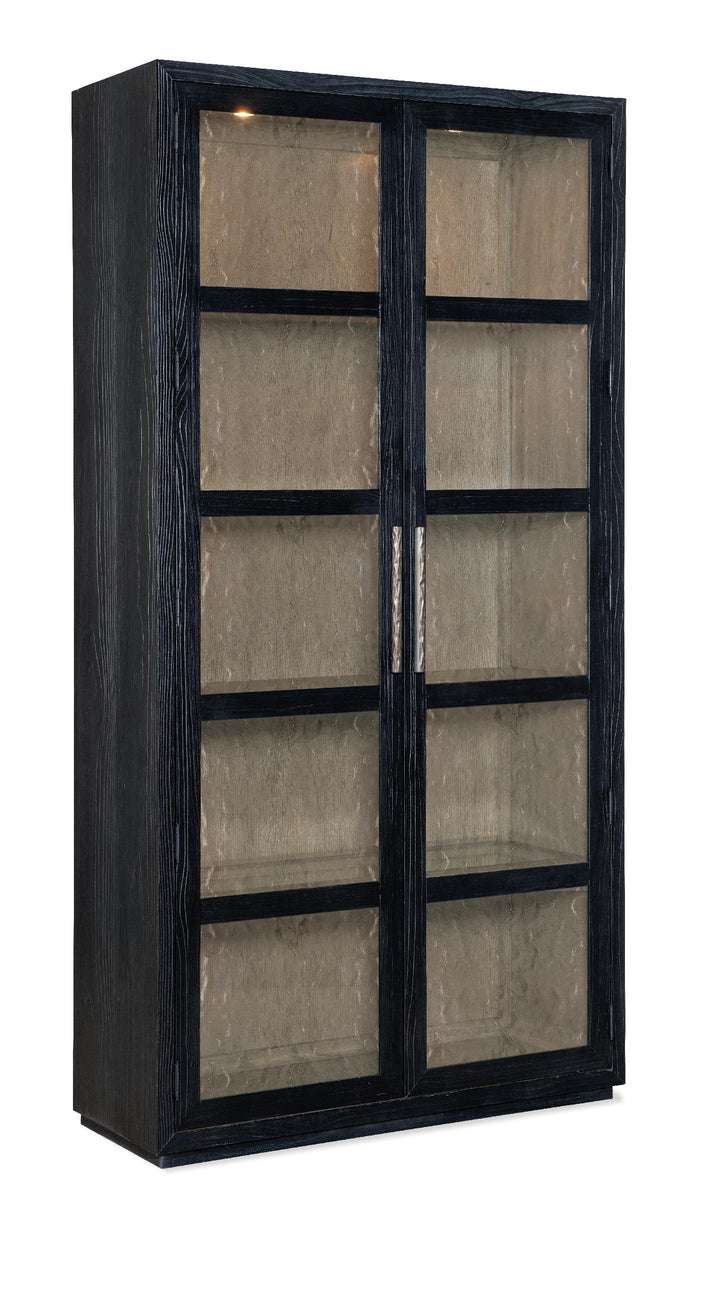 American Home Furniture | Hooker Furniture - Linville Falls Shou Sugi Ban Curio Cabinet