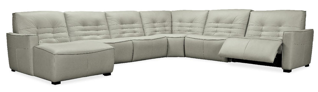 American Home Furniture | Hooker Furniture - Reaux Grandier 6-Piece LAF Chaise Sectional with 2 Recliners