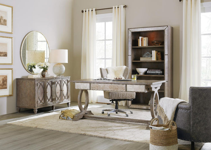 American Home Furniture | Hooker Furniture - Rustic Glam Trestle Desk
