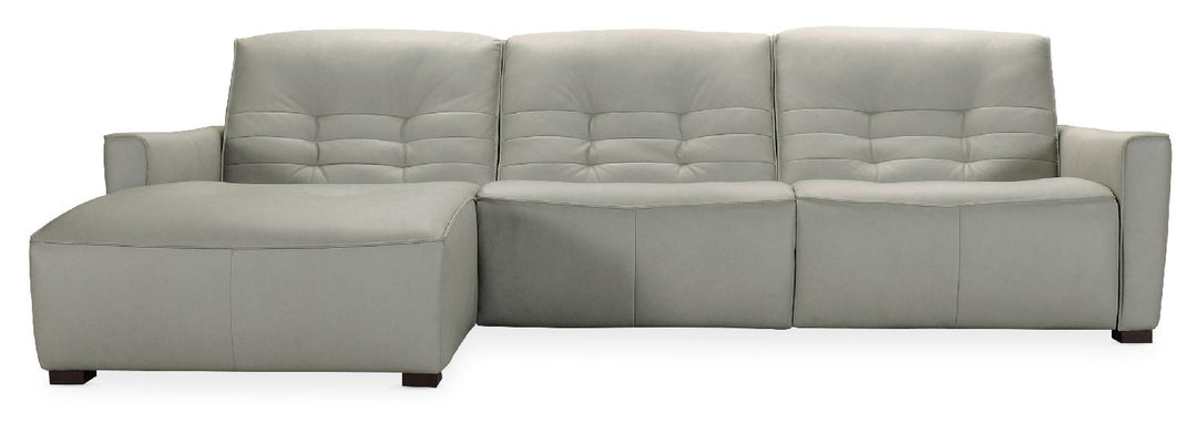 American Home Furniture | Hooker Furniture - Reaux Power Motion Sofa with LAF Chaise with2 Power Recline