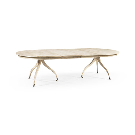 Jonathan Charles Timeless Solar Spider Leg Dining Table in Bleached Walnut DINING TABLES