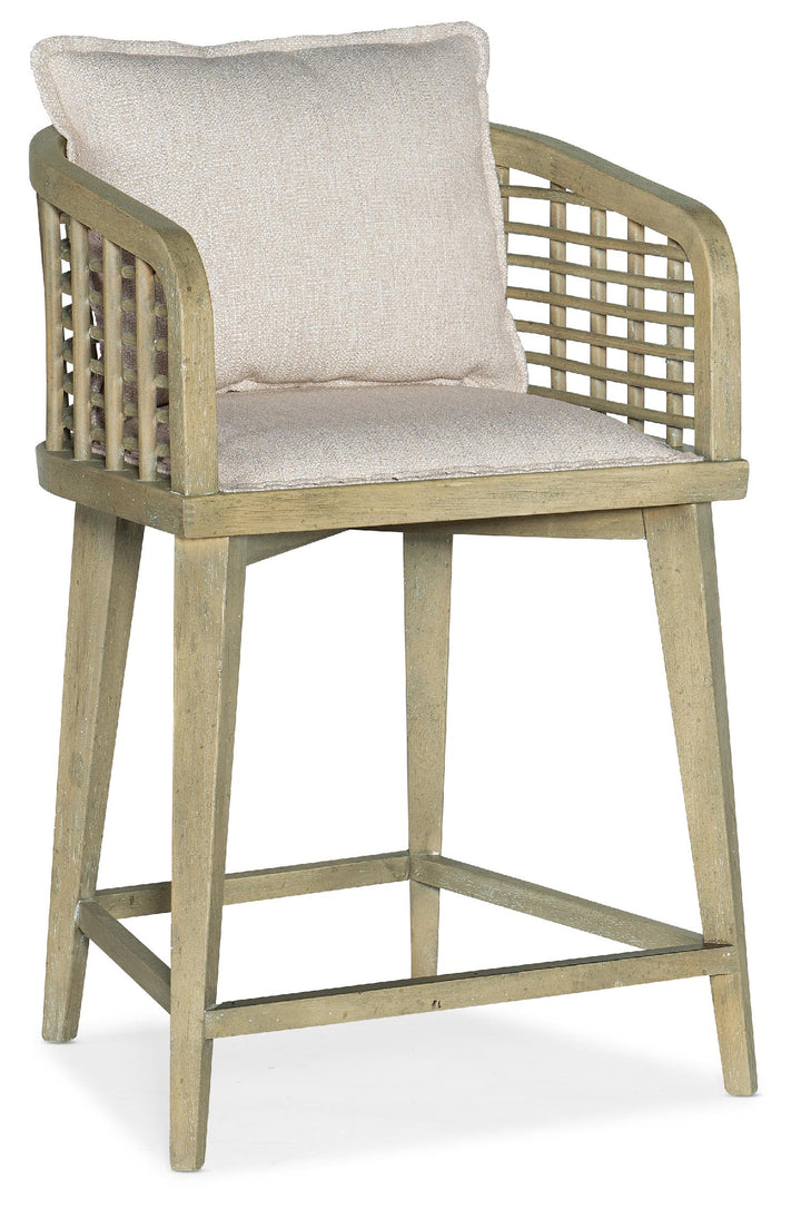 American Home Furniture | Hooker Furniture - Surfrider Barrel Back Swivel Counter Stool - Set of 2