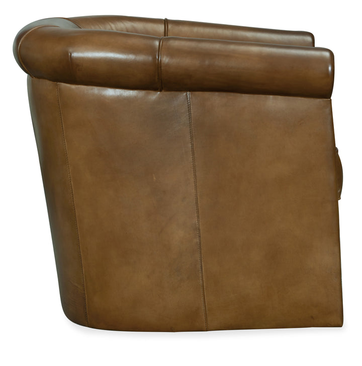 American Home Furniture | Hooker Furniture - Axton Swivel Leather Club Chair